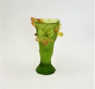 Daum France Vase Moyen Modele Jonquilles PDV Medium Daffodil Vase Crystal 01821 4