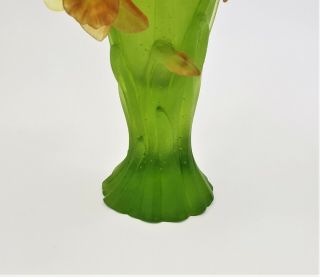 Daum France Vase Moyen Modele Jonquilles PDV Medium Daffodil Vase Crystal 01821 8