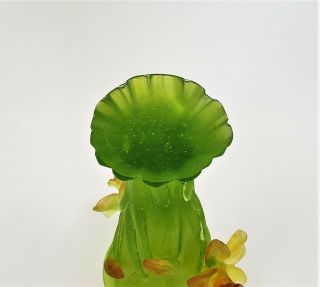 Daum France Vase Moyen Modele Jonquilles PDV Medium Daffodil Vase Crystal 01821 9