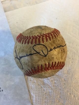 Actor JAMES DEAN Signed Autographed Baseball w/ Barry Halper Letter 2