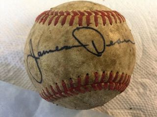 Actor JAMES DEAN Signed Autographed Baseball w/ Barry Halper Letter 7