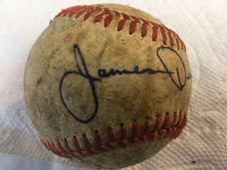 Actor JAMES DEAN Signed Autographed Baseball w/ Barry Halper Letter 8