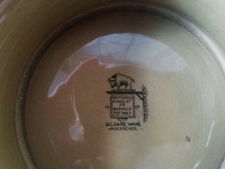 Antique Deldare Ware Buffalo Pottery Punch Bowl 1909 Fallowfield Hunt 7