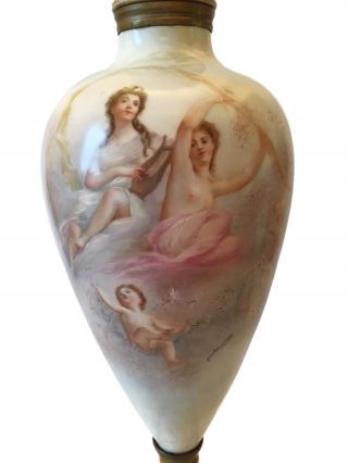 Monumental Antique Sevres Hand Painted Porcelain Gilt Bronze Vase 3