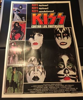Kiss Argentina 1978 Kiss Meets The Phantom Promo Poster.  Factory Folded Rare