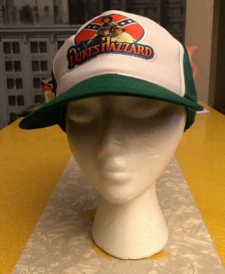 Vintage 1981 Dukes Of Hazzard Mesh Trucker Snapback Hat Green Very Rare Htf
