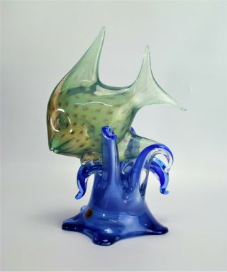 Murano Glass Fish Sculpture Archimede Seguso Vintage