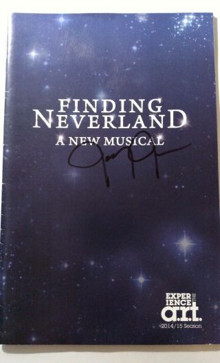 Finding Neverland Art Program (pre - Broadway Playbill) - Signed By Jeremy Jordan