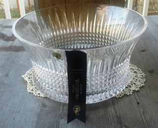 $930 Waterford Crystal 12” Lismore Diamond Centerpiece Bowl Made In Ireland