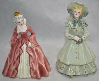 Florence Ceramics California Pottery Her Majesty And Meg Porcelain Figurines