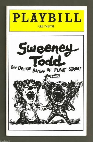 Angela Lansbury " Sweeney Todd " Len Cariou / Stephen Sondheim 1979 Playbill