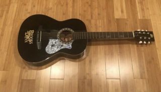 BROOKS & DUNN Signed Autographed BLACK Acoustic Guitar w/, 2