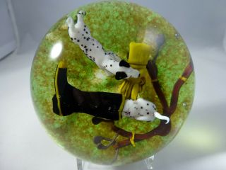 Jim Donofrio Dalmation Puppies Glass Paperweight 4