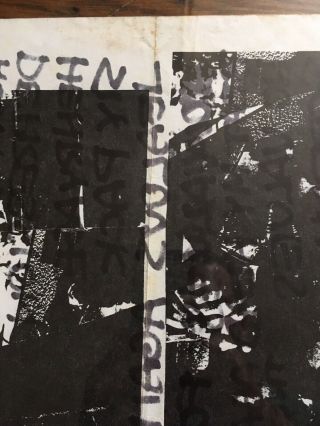Vintage 1982 OG black Flag Poster Setlist Autographed Punk Hardcore Rollins Rare 10