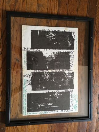 Vintage 1982 OG black Flag Poster Setlist Autographed Punk Hardcore Rollins Rare 2