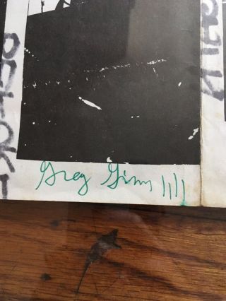 Vintage 1982 OG black Flag Poster Setlist Autographed Punk Hardcore Rollins Rare 5