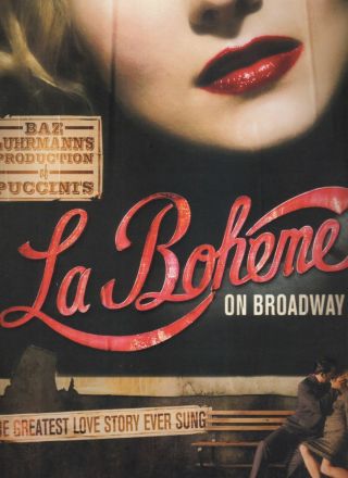 " La Boheme " Souvenir Program 2002 Broadway Alfred Boe,  Adam Grupper