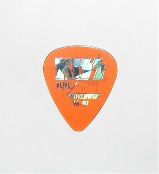 Rarest Ace Frehley Aww Kiss Guitar Pick - See Thru Orange So Rare Tour Plectrum