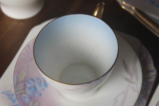 Shelley Tea Set 24 pc Wisteria Cup Saucer Pot teacup teapot trio Art Deco blue 6