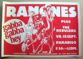 Ramones Concert Poster 1978 Punk Paradiso Amsterdam