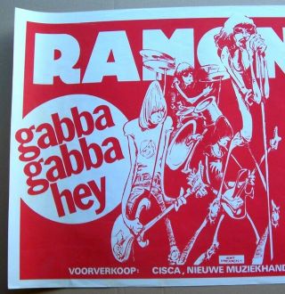 RAMONES CONCERT POSTER 1978 punk PARADISO AMSTERDAM 4