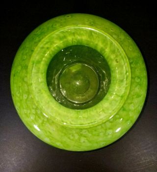 8 1/2 inches Carder Steuben 2683 Green Cluthra Rose Jar Vase at 4
