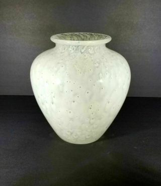 8 1/2 inches Carder Steuben 2683 Green Cluthra Rose Jar Vase at 5