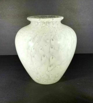 8 1/2 inches Carder Steuben 2683 Green Cluthra Rose Jar Vase at 6