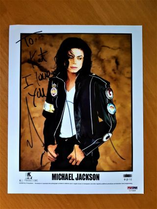 100 MICHAEL JACKSON HAND - SIGNED PROMOTIONAL PHOTO autograph smile lp 12