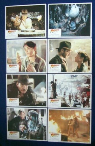 Raiders Of The Lost Ark 11x14 Lobby Card Set Of 8 Harrison Ford
