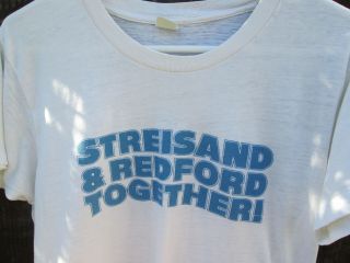The Way We Were Vintage Barbra Streisand Film Promo T - Shirt Redford Memories.