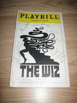 July 1978 The Wiz Cast Signed Playbill/stephanie Mills As Dorothy/wizard Of Oz