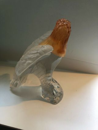 RARE Daum Nancy France Rare Amber Eagle Figurine Sculpture Box WA10 6