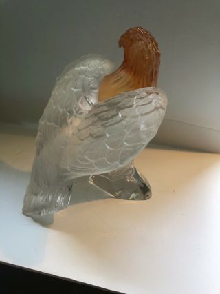 RARE Daum Nancy France Rare Amber Eagle Figurine Sculpture Box WA10 7