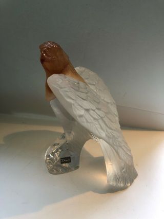 RARE Daum Nancy France Rare Amber Eagle Figurine Sculpture Box WA10 9