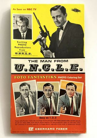 Vintage 1965 The Man From U.  N.  C.  L.  E Color & Paint T.  V.  Show Characters
