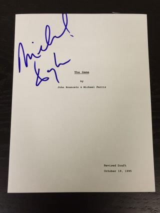 Michael Douglas Signed Autograph " The Game " Full Movie Script With