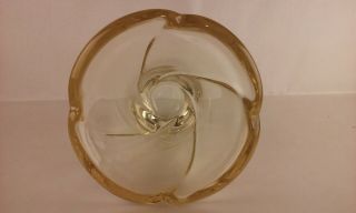 DAUM NANCY FRANCE ART GLASS VASE CLEAR GOLD COLOR ART DECO MID CENTURY MODERN 5