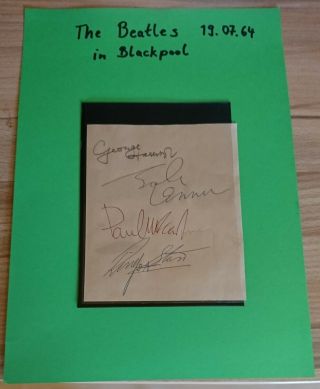AUTHENTIC BEATLES AUTOGRAPH 1964 / ALL MEMBERS / PERSONALLY COLLECTED 2
