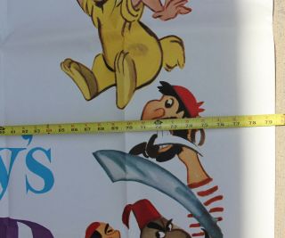 Vintage 1969 Walt Disney ' s Peter Pan 6 Sheet 84 x 84 