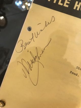Michael Landon Signed Little House On The Praire Script Letter & Envelope Framed 5