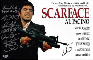 Scarface Cast Autographed 11x17 Movie Poster Photo Al Pacino - Beckett Bas 2