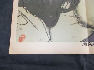 ,  1977 ROLLING STONES Poster Love You Live Album by Andy Warhol 4