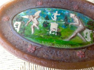 Rare G Argy Rousseau French Art Deco Nouveau Glass Pate de Verre Nude Fairies 5