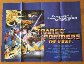 Transformers The Movie British Quad Movie Poster 1986