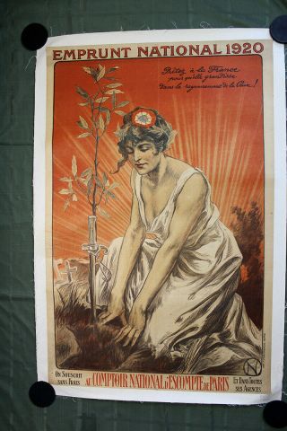 Emprunt National 1920 (france,  1920) 47 1/2 " X 30 3/4 " French Propaganda Poster