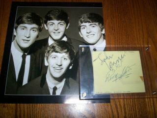The Beatles / John Lennon & Ringo Starr / Autographs / Epperson Coa/loa