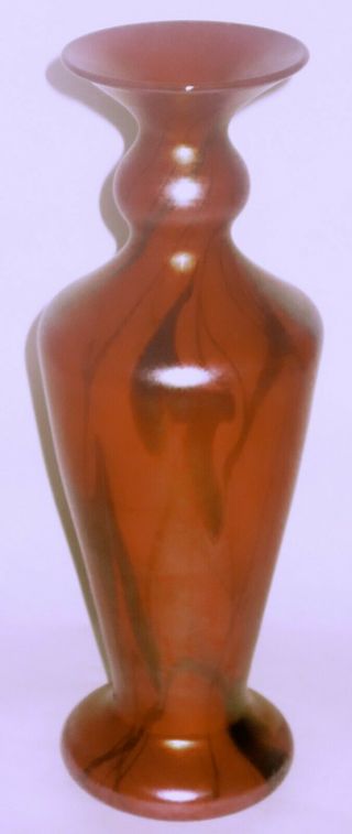 Rare Fenton Karnak Red Iridescent Off Hand Art Glass w/Hanging Vine Pattern 2