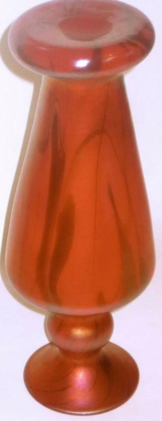 Rare Fenton Karnak Red Iridescent Off Hand Art Glass w/Hanging Vine Pattern 4