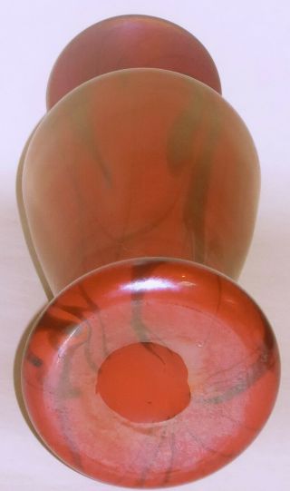 Rare Fenton Karnak Red Iridescent Off Hand Art Glass w/Hanging Vine Pattern 5